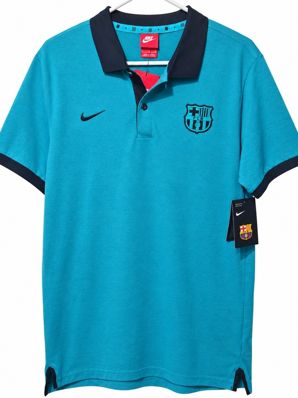 Nike FC Barcelona Authentic Grand Slam Polo Teal L NWT